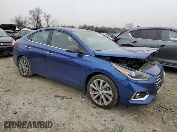 2022 Hyundai Accent Limited with VIN 3KPC34A60NE188192, listed as a Copart auction lot 44692355 with 51,752 mi miles and Salvage Title. Bid and sale history available at carsss.com. Image 4.