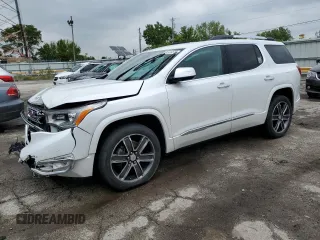 2017 GMC Acadia Denali with VIN 1GKKNXLS8HZ322669, listed as a Copart auction lot 58723575 with 76,872 mi miles and Salvage title. Bid and sale history available at DreamBid. Image 1.