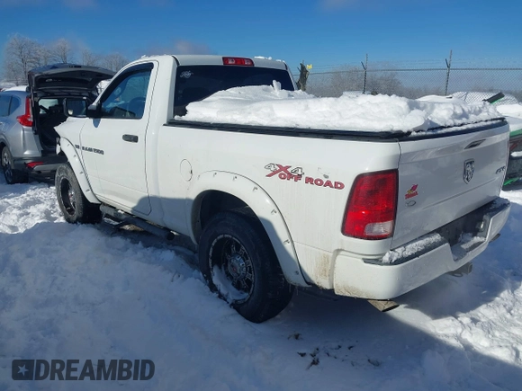 2012 Ram 1500 Express with VIN 3C6JD7AT1CG124635, listed as a IAAI auction lot 41242405 with 96,248 mi miles. Bid and sale history available at carsss.com. Image 3.