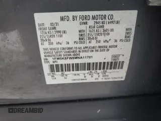 2021 Ford Explorer Limited with VIN 1FM5K8FW8MNA11701, listed as a Copart auction lot 43829775 with 64,278 mi miles and Salvage Title. Bid and sale history available at carsss.com. Image 15.