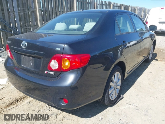 2009 Toyota Corolla with VIN JTDBL40EX9J048373, listed as a IAAI auction lot 41890789 with 191,490 mi miles. Bid and sale history available at carsss.com. Image 4.