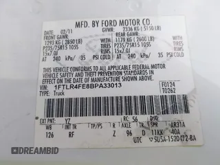 2011 Ford Ranger XLT z VIN 1FTLR4FE8BPA33013, wystawiony jako IAAI lot #42467554 z przebiegiem 325 616 mil mil oraz . Historia ofert i sprzedaży dostępna na DreamBid. Obrazek 9.