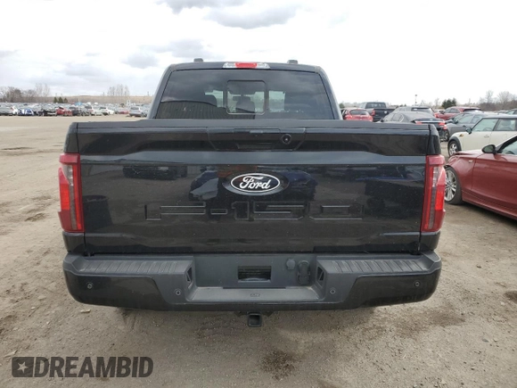 2024 Ford F-150 XLT with VIN 1FTEW3LP8RKD69396, listed as a Copart auction lot 45628915 with 831 mi miles and Salvage Title. Bid and sale history available at carsss.com. Image 6.