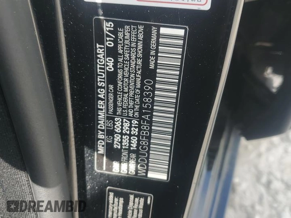 2015 Mercedes-Benz S 550 z VIN WDDUG8FB8FA158390, wystawiony jako Copart lot #56167545 z przebiegiem 124 243 mil mil oraz Szkoda całkowita • Salvage title. Historia ofert i sprzedaży dostępna na DreamBid. Obrazek 13.
