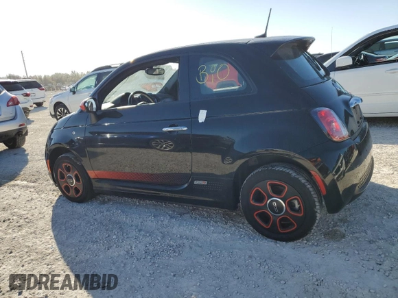 2017 FIAT 500e with VIN 3C3CFFGE0HT625193, listed as a Copart auction lot 77693964 with 0 mi miles and Salvage Title. Bid and sale history available at carsss.com. Image 2.