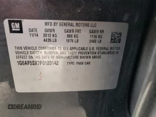 2015 Cadillac ATS Premium with VIN 1G6AF5SX7F0120142, listed as a Copart auction lot 74579914 with 101,395 mi miles and Salvage Title. Bid and sale history available at carsss.com. Image 13.