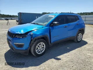 2018 Jeep Compass Sport с VIN 3C4NJDAB7JT373681, выставлен на аукционе Copart как лот 58225285 с пробегом 95 542 миль миль и Списание • Salvage title. История ставок и продаж доступна на DreamBid. Изображение 1.