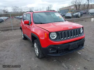 2016 Jeep Renegade Latitude with VIN ZACCJBBT8GPE37813, listed as a IAAI auction lot 41983514 with 83,224 mi miles. Bid and sale history available at carsss.com. Image 1.