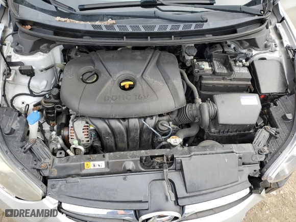 2013 Hyundai Elantra GLS PZEV with VIN KMHDH4AE5DU851748, listed as a Copart auction lot 48016695 with 83,272 mi miles and Salvage Title. Bid and sale history available at carsss.com. Image 12.