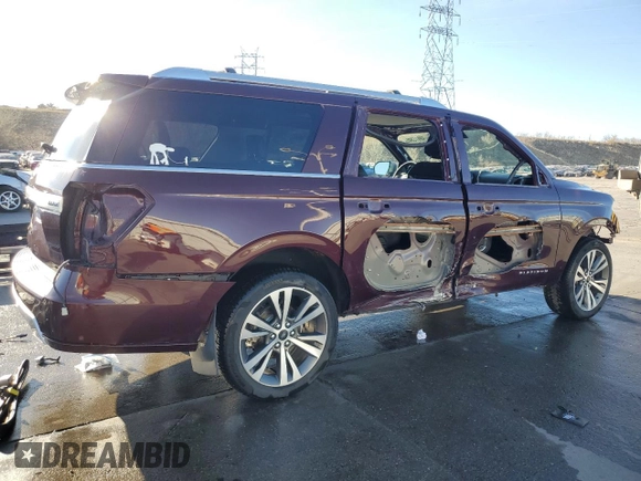 2020 Ford Expedition Max Platinum with VIN 1FMJK1MT4LEA10199, listed as a Copart auction lot 49815305 with 47,723 mi miles and Salvage title. Bid and sale history available at DreamBid. Image 3.