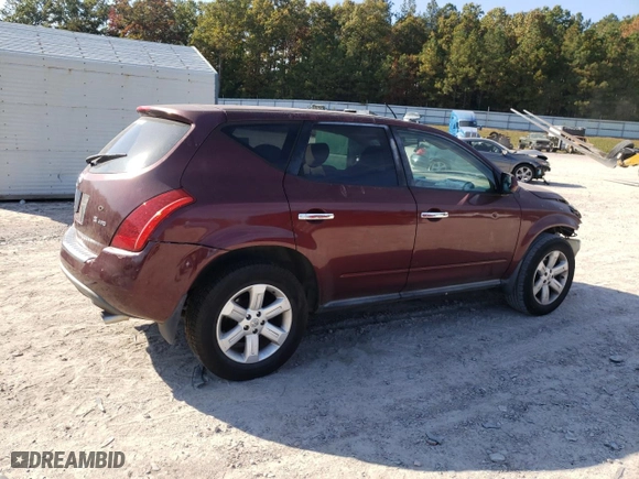 2006 Nissan Murano S with VIN JN8AZ08WX6W518596, listed as a Copart auction lot 78172834 with 218,147 mi miles and Salvage Title. Bid and sale history available at carsss.com. Image 3.
