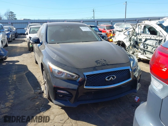 2014 Infiniti Q50 Sport with VIN JN1BV7AP5EM689535, listed as a IAAI auction lot 41668286 with 152,970 mi miles and . Bid and sale history available at DreamBid. Image 12.