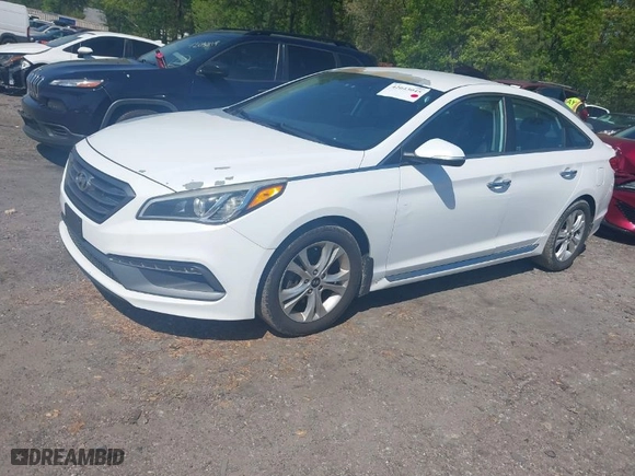 2015 Hyundai Sonata 2.4L Sport with VIN 5NPE34AFXFH213735, listed as a IAAI auction lot 42043045 with 114,822 mi miles. Bid and sale history available at carsss.com. Image 2.