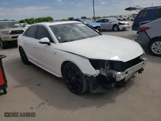 2020 Audi A4 Sedan Premium Plus with VIN WAUENAF49LN009596, listed as a Copart auction lot 49399253 with 16,694 mi miles. Bid and sale history available at carsss.com. Image 4.