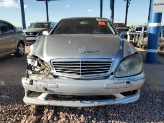 2001 Mercedes-Benz S-Class with VIN WDBNG75JX1A147190, listed as a Copart auction lot 68037254 with 0 mi miles and Salvage Title. Bid and sale history available at carsss.com. Image 5.