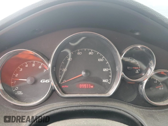 2008 Pontiac G6 GT with VIN 1G2ZH57N084154263, listed as a Copart auction lot 58504095 with 89,933 mi miles and Salvage title. Bid and sale history available at DreamBid. Image 9.