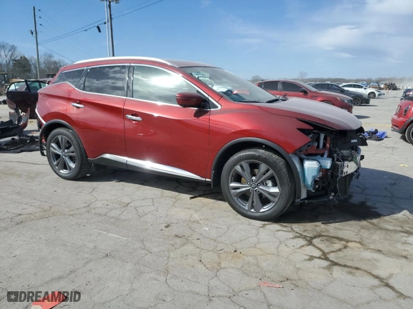 2023 Nissan Murano Platinum with VIN 5N1AZ2DS2PC121411, listed as a Copart auction lot 45659785 with 12,597 mi miles and Salvage Title. Bid and sale history available at carsss.com. Image 4.