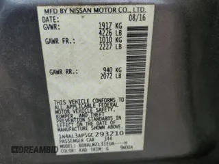 2016 Nissan Altima S с VIN 1N4AL3AP5GC293210, выставлен на аукционе Copart как лот 59542845 с пробегом 100 252 миль миль и Списание • Salvage title. История ставок и продаж доступна на DreamBid. Изображение 12.