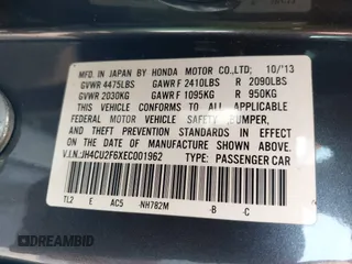 2014 Acura TSX Technology z VIN JH4CU2F6XEC001962, wystawiony jako IAAI lot #42265382 z przebiegiem 163 415 mil mil oraz . Historia ofert i sprzedaży dostępna na DreamBid. Obrazek 9.