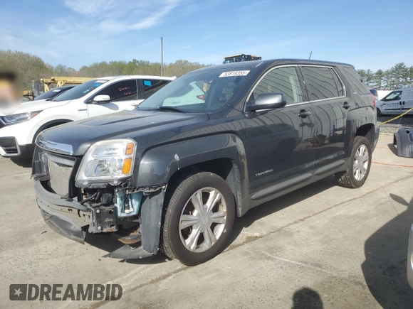 2017 GMC Terrain SLE with VIN 2GKFLSEK4H6195728, listed as a Copart auction lot 53819355 with 60,765 mi miles and Salvage Title. Bid and sale history available at carsss.com. Image 1.