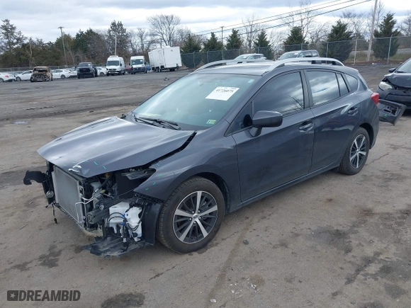 2023 Subaru Impreza Premium with VIN 4S3GTAD67P3712122, listed as a IAAI auction lot 41726075 with 15,169 mi miles. Bid and sale history available at carsss.com. Image 2.