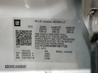 2021 Cadillac XT4 AWD Premium Luxury with VIN 1GYFZDR4XMF067733, listed as a Copart auction lot 47523055 with 109,727 mi miles and Salvage Title. Bid and sale history available at carsss.com. Image 13.
