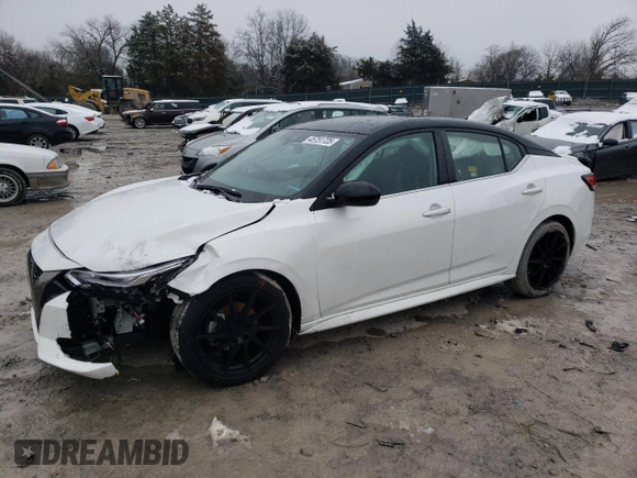2022 Nissan Sentra SR with VIN 3N1AB8DV3NY285294, listed as a Copart auction lot 45751725 with 45,356 mi miles and Salvage Title. Bid and sale history available at carsss.com. Image 1.