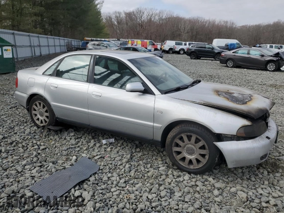2001 Audi A4 with VIN WAUDC68D81A012246, listed as a Copart auction lot 48749525 with 60,876 mi miles and Salvage title. Bid and sale history available at DreamBid. Image 4.