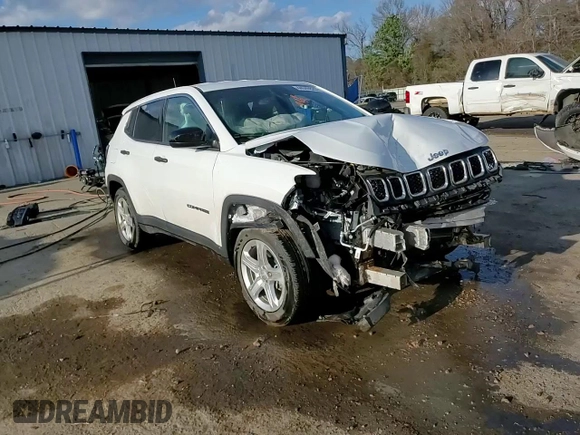 2023 Jeep Compass Sport with VIN 3C4NJDAN7PT547994, listed as a Copart auction lot 44040825 with 35,148 mi miles and Salvage title. Bid and sale history available at DreamBid. Image 15.