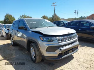 2022 Jeep Compass Sport with VIN 3C4NJCAB7NT217818, listed as a IAAI auction lot 41859331 with 26,682 mi miles and . Bid and sale history available at carsss.com. Image 13.