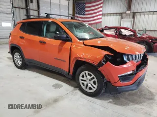 2017 Jeep Compass Sport with VIN 3C4NJCAB8HT643442, listed as a Copart auction lot 87031414 with 102,463 mi miles and Salvage Title. Bid and sale history available at carsss.com. Image 4.