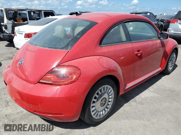 2014 Volkswagen Beetle 2.5L with VIN 3VWJX7AT4EM607425, listed as a Copart auction lot 75714654 with Not provided miles and Non repairable. Bid and sale history available at DreamBid. Image 3.