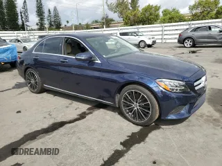 2021 Mercedes-Benz C 300 with VIN W1KWF8DB5MR632714, listed as a Copart auction lot 47728725 with 36,146 mi miles and Salvage Title. Bid and sale history available at carsss.com. Image 4.