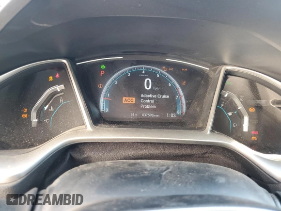 2020 Honda Civic Sedan Touring with VIN 2HGFC1F98LH683113, listed as a Copart auction lot 80106424 with 37,590 mi miles and Salvage Title. Bid and sale history available at carsss.com. Image 9.