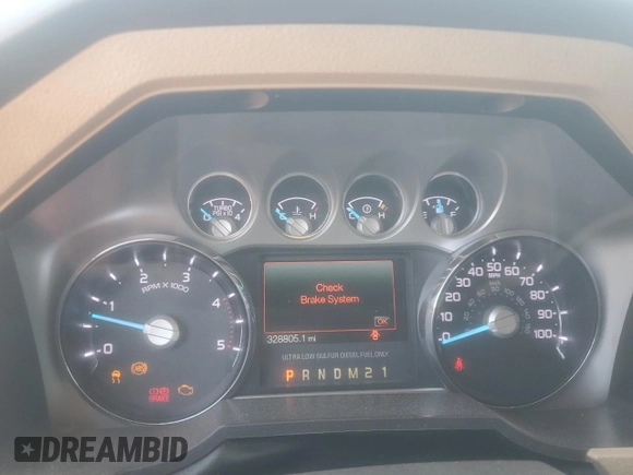 2014 Ford F-350 XLT with VIN 1FT8W3DT2EEA03225, listed as a Copart auction lot 46711185 with 328,805 mi miles and Salvage Title. Bid and sale history available at DreamBid. Image 9.