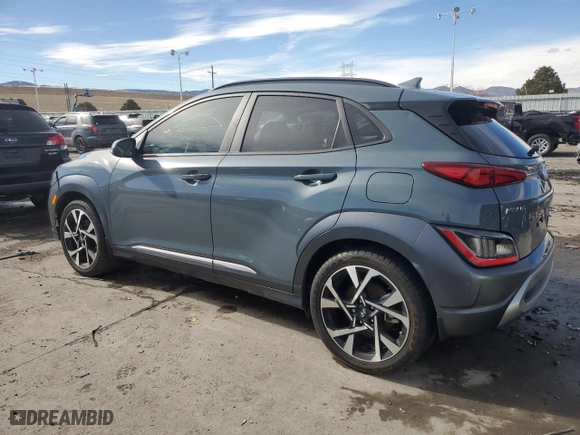 2022 Hyundai Kona Limited with VIN KM8K5CA31NU901359, listed as a Copart auction lot 43634075 with 20,805 mi miles and Salvage Title. Bid and sale history available at carsss.com. Image 2.