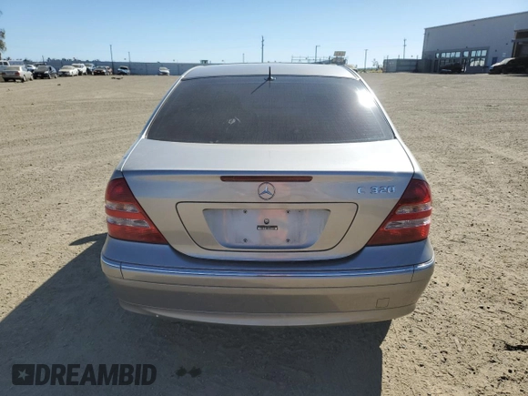 2005 Mercedes-Benz C 320 with VIN WDBRF64J15F602520, listed as a Copart auction lot 48212235 with 136,330 mi miles and Salvage Title. Bid and sale history available at DreamBid. Image 6.