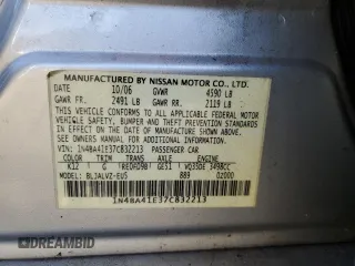 2007 Nissan Maxima 3.5 SE with VIN 1N4BA41E37C832213, listed as a Copart auction lot 77741234 with 251,597 mi miles and Salvage Title. Bid and sale history available at carsss.com. Image 15.