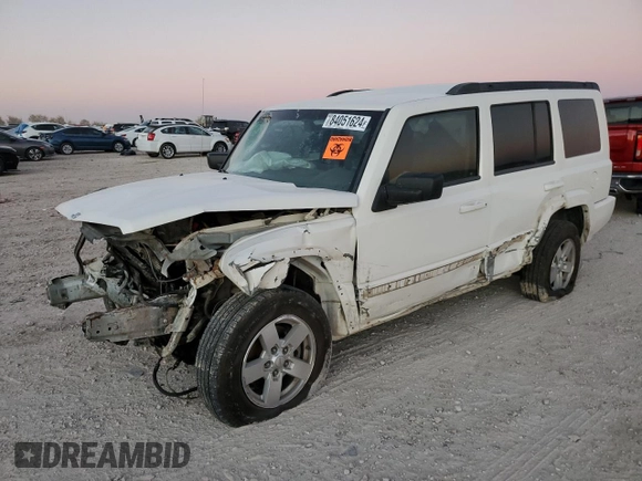 2007 Jeep Commander Sport with VIN 1J8HH48P97C636115, listed as a Copart auction lot 84051624 with 0 mi miles and Salvage Title. Bid and sale history available at carsss.com. Image 1.