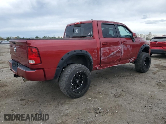2012 Ram 1500 Sport with VIN 1C6RD7MT9CS248031, listed as a Copart auction lot 51807545 with 106,015 mi miles and Salvage Title. Bid and sale history available at carsss.com. Image 3.
