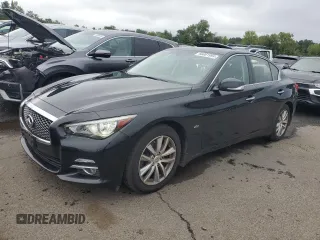 2017 Infiniti Q50 2.0t Sport with VIN JN1CV7ARXHM681506, listed as a Copart auction lot 66861994 with 97,493 mi miles and Salvage Title. Bid and sale history available at carsss.com. Image 1.