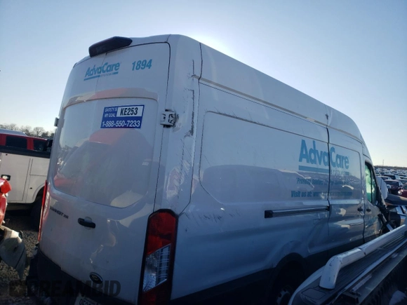 2023 Ford Transit Cargo with VIN 1FTBW3X89PKA71894, listed as a Copart auction lot 41747685 with 83,365 mi miles and Non repairable. Bid and sale history available at DreamBid. Image 3.