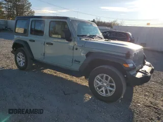 2023 Jeep Wrangler Sport with VIN 1C4HJXDNXPW635345, listed as a Copart auction lot 80929674 with 29,229 mi miles and Salvage Title. Bid and sale history available at DreamBid. Image 4.