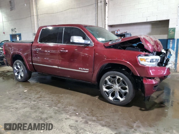 2020 Ram 1500 Limited with VIN 1C6SRFHT5LN136266, listed as a Copart auction lot 48322645 with 61,249 mi miles and Salvage Title. Bid and sale history available at carsss.com. Image 4.