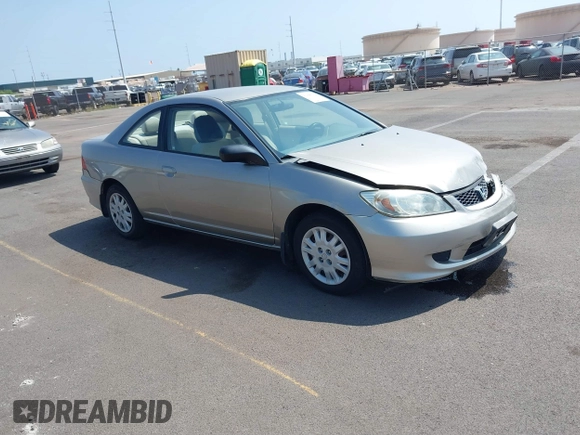 2005 Honda Civic Cpe LX with VIN 1HGEM22575L060752, listed as a IAAI auction lot 41688529 with 69,542 mi miles. Bid and sale history available at carsss.com. Image 1.