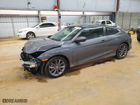 2020 Honda Civic Coupe EX with VIN 2HGFC3B36LH350602, listed as a Copart auction lot 42286955 with 72,059 mi miles and Salvage Title. Bid and sale history available at carsss.com. Image 1.