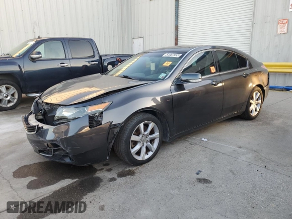 2012 Acura TL Tech Auto with VIN 19UUA8F52CA036451, listed as a Copart auction lot 51987955 with 123,568 mi miles and Salvage Title. Bid and sale history available at carsss.com. Image 1.