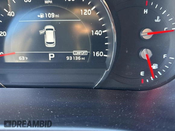 2019 Kia Sorento EX Sport V6 with VIN 5XYPH4A51KG504630, listed as a Copart auction lot 88140655 with 93,136 mi miles and Clean Title. Bid and sale history available at carsss.com. Image 8.