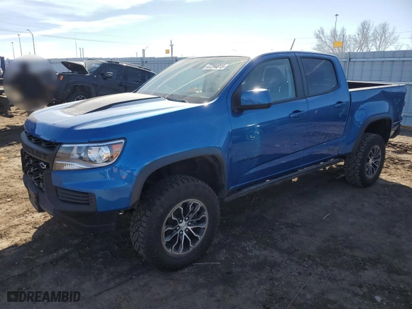 2022 Chevrolet Colorado 4WD ZR2 with VIN 1GCGTEEN1N1318735, listed as a Copart auction lot 47294015 with 9,407 mi miles and Salvage Title. Bid and sale history available at carsss.com. Image 1.