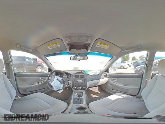 2008 Kia Spectra EX with VIN KNAFE121585511576, listed as a Copart auction lot 68634114 with 123,375 mi miles and Salvage Title. Bid and sale history available at carsss.com. Image 13.